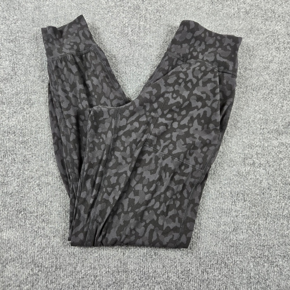 Lululemon Align Joggers Womens 4 Black Leopard Print High Rise Activewear Pants